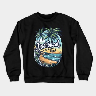 Escape to Dominical: Tropical Landscape Art 🏖️ Crewneck Sweatshirt